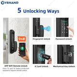 YRHAND Tuya Wifi Digital Electronic Lock For Smart Home Biometric Digital Lock Fingerprint Smart Door Lock
