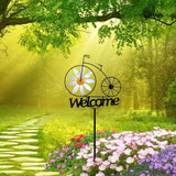 Yard Art Decor Stakes Lawn Patio Garden Sunflower Spinners Sign Landscape Accessories For Gardens Parks Terrace Courtyards