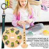 Yarn Holder For Knitting Easy To Carry Wood Dispenser For Knitting Yarn Embroidery Yarn Winding Prevention For Sweaters Hats
