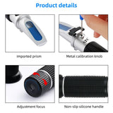 Yieryi 0-32% Brix Sugar Concentration Refractometer 1.000-1.120 Dual Scale-Specific Gravity Beer Wort Wine Brewing Meter Tester