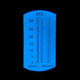 Yieryi 0-32% Brix Sugar Concentration Refractometer 1.000-1.120 Dual Scale-Specific Gravity Beer Wort Wine Brewing Meter Tester