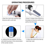 Yieryi 0-32% Brix Sugar Concentration Refractometer 1.000-1.120 Dual Scale-Specific Gravity Beer Wort Wine Brewing Meter Tester