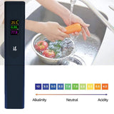 Yieryi 5 in 1 PH Water Quality Tester Digital Salinity Meter EC TDS TEMP Monitor Rechargeable Test for Driking Water Farm Pool