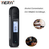 Yieryi Alcohol Breath Tester Digital LCD Backlight Breathalyzer Instrument Mini Professional Alcohol Concentration Test Tool