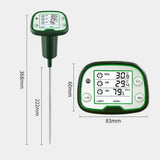 Yieryi Digital Soil Meter 4-in-1 Soil Temperature Sunlight Intensity Air Temperature&Humidity Plant Environment Analysis Tester