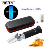 Yieryi Handheld 10-30% Water Honey Refractometer ATC Honey Concentration Meter Honey Moisture Meter with Calibration Liquid