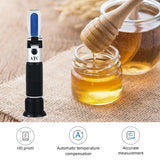 Yieryi Handheld 10-30% Water Honey Refractometer ATC Honey Concentration Meter Honey Moisture Meter with Calibration Liquid