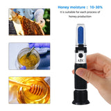 Yieryi Handheld 10-30% Water Honey Refractometer ATC Honey Concentration Meter Honey Moisture Meter with Calibration Liquid
