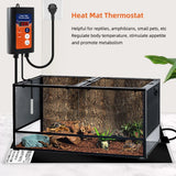 Yieryi Heat Mat Thermostat with Temperature Needle 0-60°C Plant Pet Thermostat Controller for Greenhouse Seedling Reptiles