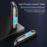 Yieryi High Precision Digital Alcohol Breath Breathalyzer Instrument 0.000-0.199%BAC Alcohol Tester Drunk Driving Check Tool