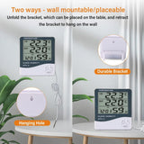 Yieryi LCD Screen Digital Temperature Humidity Meter Mini Indoor Thermometer Humidity Sensor for Greenhouse Office Warehousen