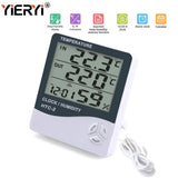 Yieryi LCD Screen Digital Temperature Humidity Meter Mini Indoor Thermometer Humidity Sensor for Greenhouse Office Warehousen