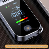 Yieryi Mini Digital Breath Meter Breathalyzer Alcohol Breath Detector Tester 50 Sets Data Records Tool With Warn 0.000~0.199%BAC