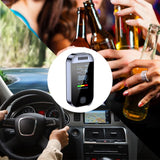 Yieryi Mini Digital Breath Meter Breathalyzer Alcohol Breath Detector Tester 50 Sets Data Records Tool With Warn 0.000~0.199%BAC
