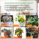 Yieryi New 4 In 1 Soil PH Meter Moisture Monitor Sunlight Tester Thermometer Gardening Plants Flower Soil Sensor with Blacklight