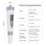 Yieryi PH Monitor Portable Digital Water Quality Meter PH-20 LCD Backlight Digital Aquariums Pools Drinking PH Tester