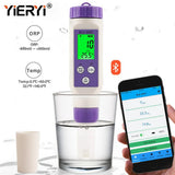 Yieryi Smart Bluetooth ORP Meter Aquarium SPA Pool Oxidation Reduction Potential Tester -999MV~+999MV ORP Redox Monitor Analyzer
