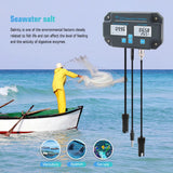Yieryi Smart WIFI Aquarium Seawater Salinity Water Quality Meter PH EC TDS Salt TEMP Data Logger Tester Monitor for Fish Tanks