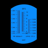 Yieryi Urine Serum Protein Refractometer ATC Clinical Medical Physiological Fluid Concentration Meter Refractive Plastic Box
