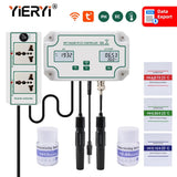 Yieryi WIFI Online PH EC Meter Conductivity Temp Water Quality Tester Controller for Aquarium Soilless Cultivation Hydroponics