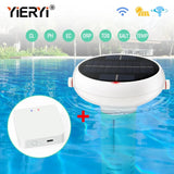 Yieryi WiFi Smart Chlorine Meter Solar Floating CL PH EC TDS ORP SALT Swimming Pool Water Quality Monitor Tester with Gateway