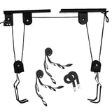 Hoist Garage Storage Lift Pulley System with 60kg Bearing Overhead Bike Rack Heavy Duty Ceig Bicycle Hanger