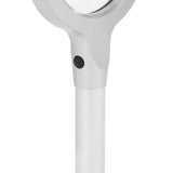 Handheld Magnifying Glass Silver White Ergonomic Handle Metal Large Illuminated Magnifier for Inspection for Seniors for Coins