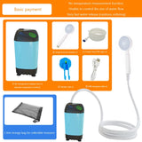 Outdoor Electric Pump Portable Camping Shower 4800mAh IPX7 Waterproof Temperature Display for Backpacking Travel Beach