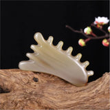 Natural Horn Scraping Gua Sha Massage Board Facial Eye Lifting Wrinkle Removal Acupuncture Spa Beauty Care Tool