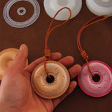 Leathercraft Donut Mold Manual DIY Vegetable Tanned Leather Shaping Synthetic Resin Die with Cutting Auxiliary Ruler