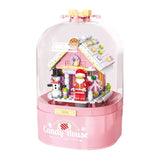 New Music Box Candy House Building Bloc DIY Doll house NewYear Santa Claus Children Gifts Decoration Merry Christmas
