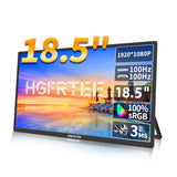18.5-inch Portable Monitor with 100Hz, 100% RGB, ADS-IPS HDR Screen. Comes with VESA Hole & Back Bracket.
