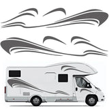6Pcs Stripe Decoration Body Stickers Door Panel Bumper Graphics Sticker Car Styg Vinyl Decals for Camper RV Trailer