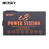 Mosky C-8 Guitar Effect Pedals Power Supply Station Pedal Musical Instrument for Guitar Pedals 8 Isolated 9/12/18V Cables