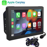 Motorcycle Special Navigator Waterproof 7 Inch Screen With Speaker Support Dual Bluetooth Wireless Carplay Andorid Auto