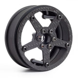 4Pcs Carbon Fiber 2.2Inch Beadlock Wheel Hub Rim For 1/10 RC Crawler Car Axial SCX10 Wraith RR10 Traxxas TRX4
