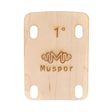 Muspor MX0360D 3pcs 0.25 0.5 1 Degree Wooden Shims Set Bolt-on Neck Bolts for Guitar Accessories