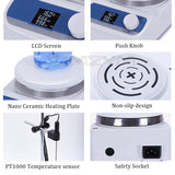 5L Laboratory Heating Magnetic Hot Plate Stirrer Digital Display Thermostat Mixer Lab Equipment Speed 1500rpm