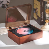 Record Player, Retro Mini Birthday Party Portable Bluetooth Speaker with Black Vinyl Sound and Built-in CD Player New