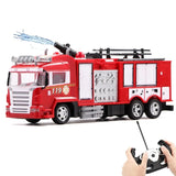 New Electric Remote Control Set Water Spray Fire Truck Children Simulation Sprinkler Engineering Car Boy Toy Gift