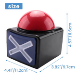 2PCS Answer , Alarm Sound Play Button with Light Trivia Quiz Got Talent Buzzer Game Toys