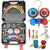 1 BOX Tool Kit Set Car Air Conditioning Manifold Hose AdapterR22 R-410A R-134a R-404A Refrigerant Pressure Gauge
