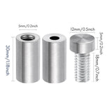 48 Packs Advertising Screws Standoff Mounts Glass Acrylic Nail Mounts Screws For Displaying Acrylic Board And Signage