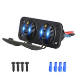 36W+36W Daul Usb QC 3.0 + Type-c PD Car Panel Charger Socket Waterproof with Cable for Marine Boat Motorcycle Truck