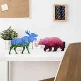 2Pcs Kit Deer Bear Decor Large Molds Silicone Casting For DIY Resin Home Decoration