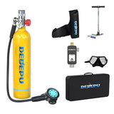 Oxygen Tank Snorkeg Portable Lung for Under 15-25 Minutes Scuba Diving Mask Combination