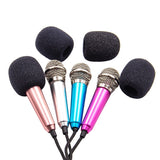 Portable 3.5mm Stereo Studio KTV Karaoke Mini Microphone For Cell Phone PC Mic