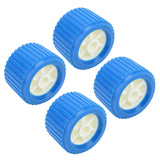 3in Wide Marine Ribbed Wobble Roller 108x75x19mm Blue PP High Temp Resistant for Boat Yacht Trailer