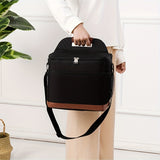 1pc, Cooler Bag, 35L/9.25Gal Heavy Duty Black Picnic Bag, Waterproof Leakproof Insulation Outdoor Tote Bag, For Beach, Picnic