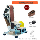 110V/220V Desktop Vertical Mini Electric Abrasive Belt Sandpaper Polishing DIY Angle Grinder Sening hine